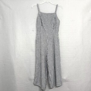 Old Navy Women's Wide Leg Cropped Jumpsuit Size S Linen Blend Boho Cottagecore
